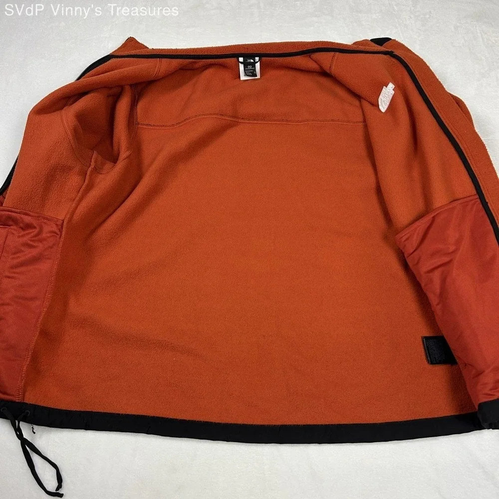 The North Face Men's Denali Fleece Jacket Orange Black Polartec Full Zip Sz XL